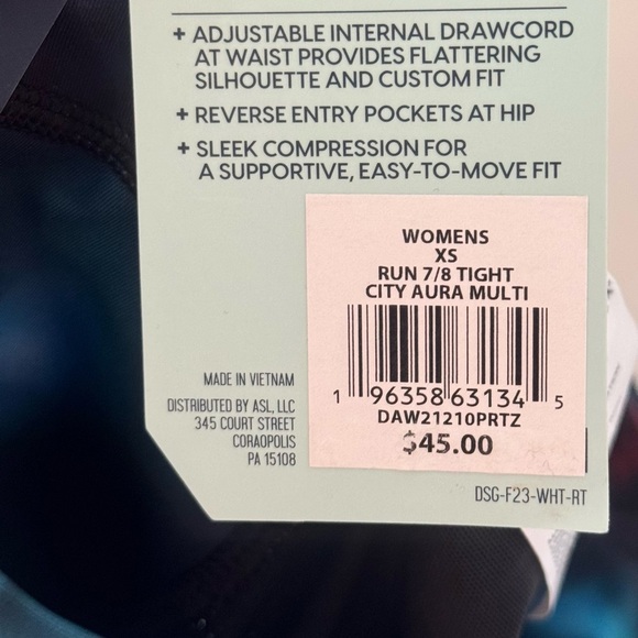 DSG Women's High Rise 7/8 Running Legging Size XS Pockets NWT - Picture 15 of 15